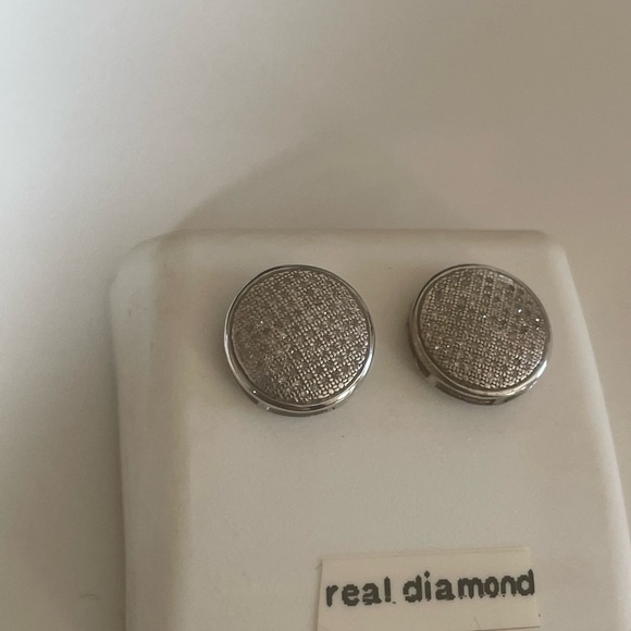 925 Sterling Silver Earrings diamonds studs💎 - Picture 3 of 6